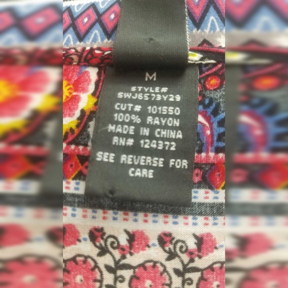 Love Tease Women's Kimono Top Multicolor Black - Picture 7 of 7